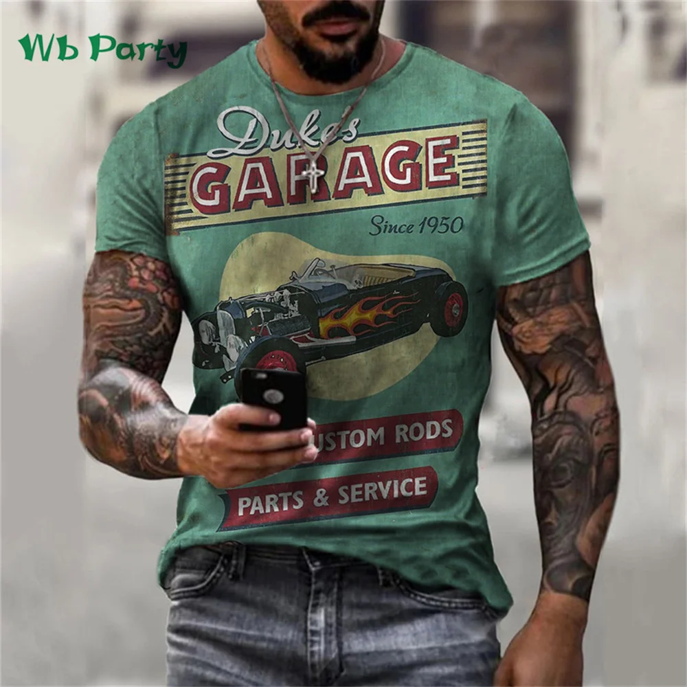 Herren-T-Shirts Vintage-Print Fitnessbekleidung Herren Vintage-Grafik-T-Shirts Herren-Sommerkleidung 3D-Print Herren-T-Shirts O-Ausschnitt-Oberteile – Detail 10