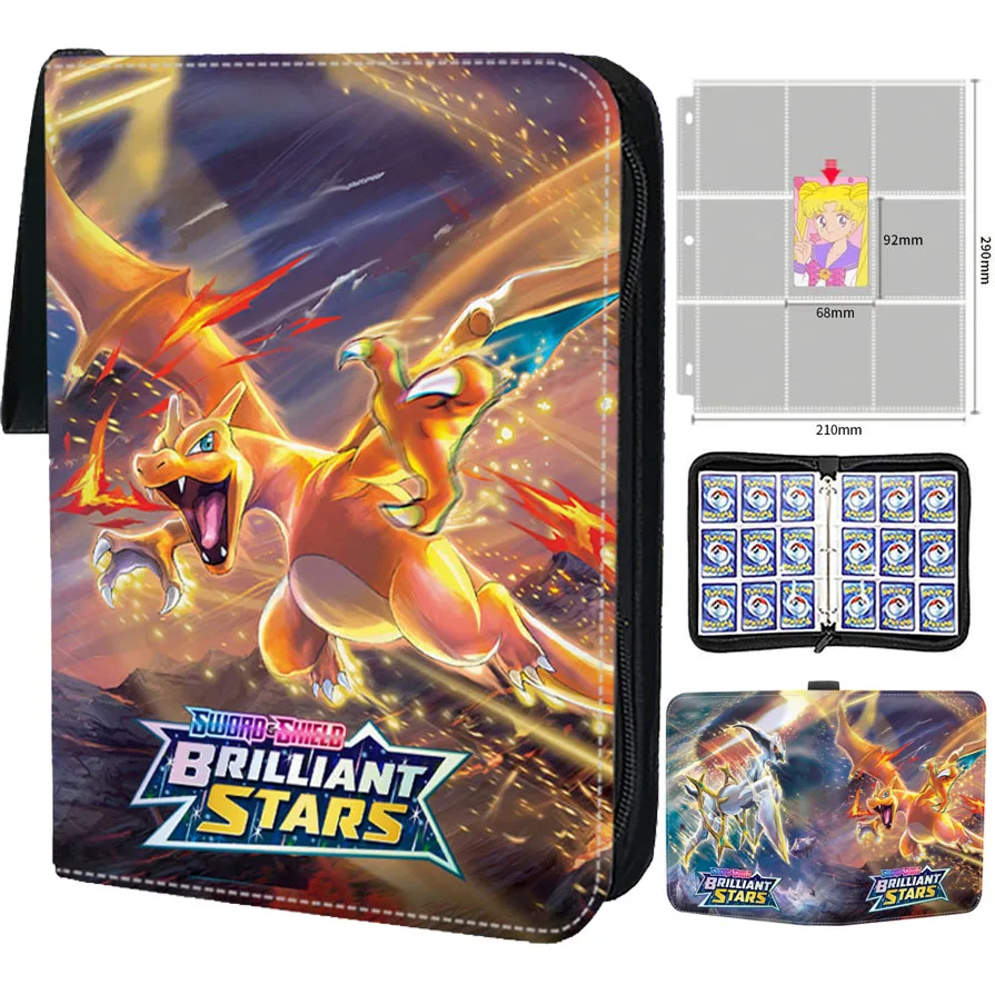 

400pcs/900pcs Pokemon Binder Card Album Holder Collection Card Zipper PU Anime Games Card Storage Case Book Birthday Gift