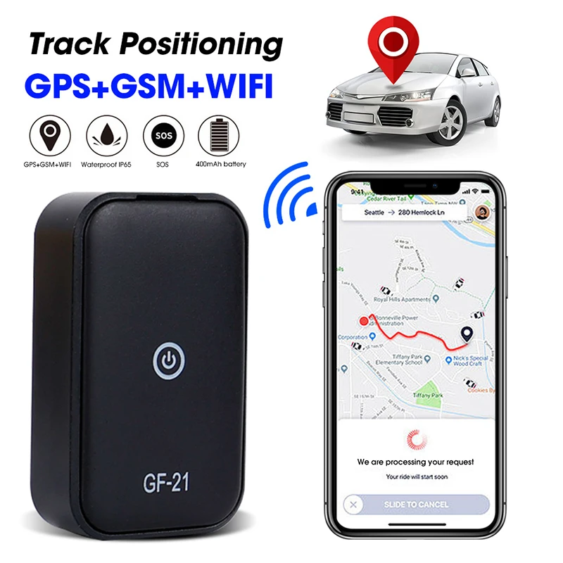 GF 07 09 21 Car Tracker Vehicle Truck GPS Locator Anti-Lost Recording Tracking Device Can Voice Control Phone Wifi Auto Parts