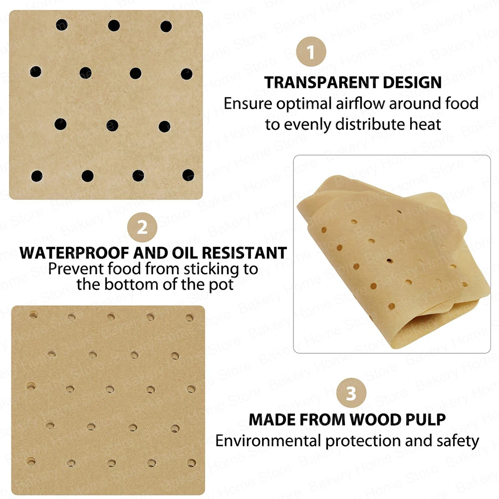 Air Fryer Baking Paper for Ninja Dual XL foodi AF300 AF400 AF451 Disposable Air Fryer Liners Fit 2-Basket 8-10QT Ninja Dual