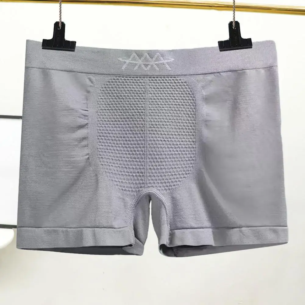 

Men Boxers High Elasticity Seamless Men Underpants Honeycomb Mid Waist Soft Moisture-wicking Men Underwear Men Intimate Clothes
