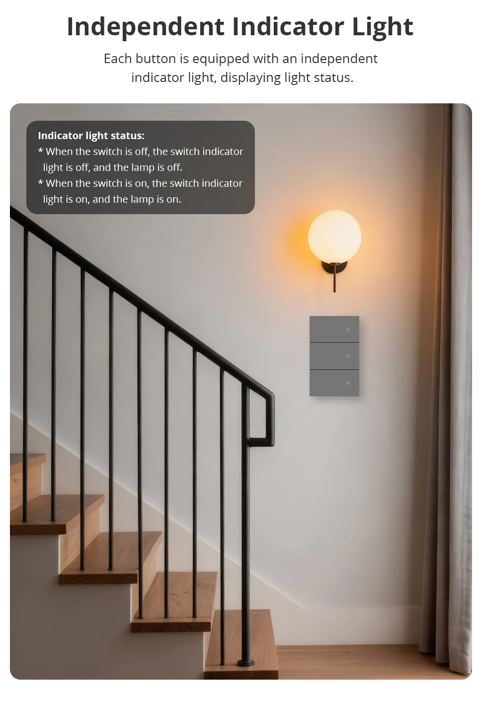 Matter WiFi Smart Wall Light Switch 1 2 3 4 Gangs with Aluminum Alloy Panel Work