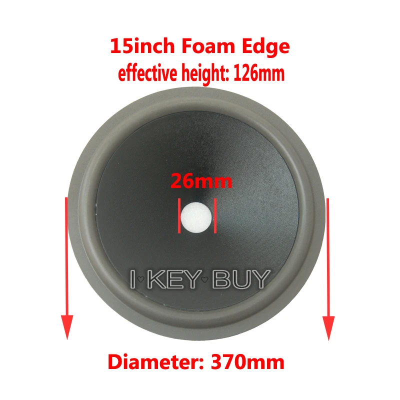 

I KEY BUY 5pcs/Lot 15" Woofer Foam Suspension Surround Paper Cone Diameter 370mm Voice Coil 25.8mm Speaker Basin