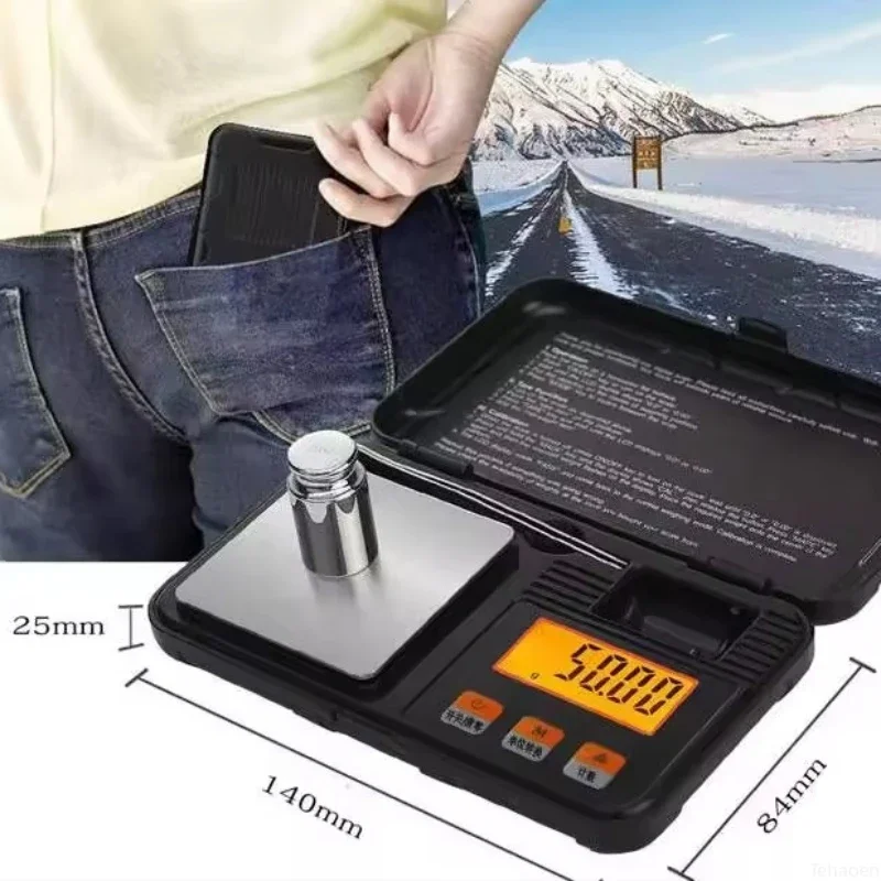 디지털 미니 규모 200g/0.01g 50g/0.001g 고정밀 포켓 전자 저울 저울 규모 골드 쥬얼리 캐럿 다이아몬드 저울