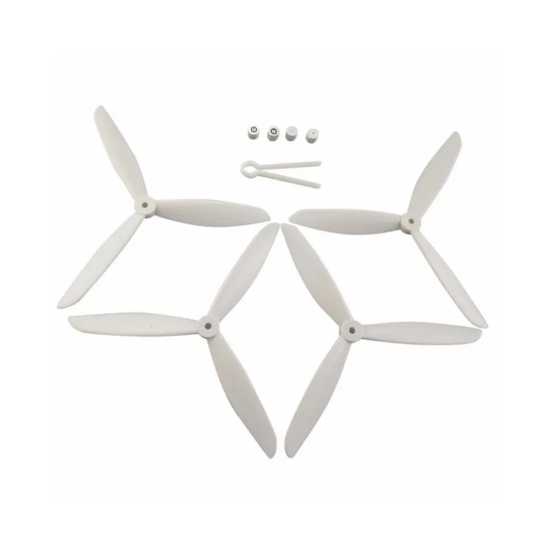 Détail des hélices 3 pales améliorées pour Hubsan H501S et MJX B2W/B2C/B3, montrant les pales et le moyeu