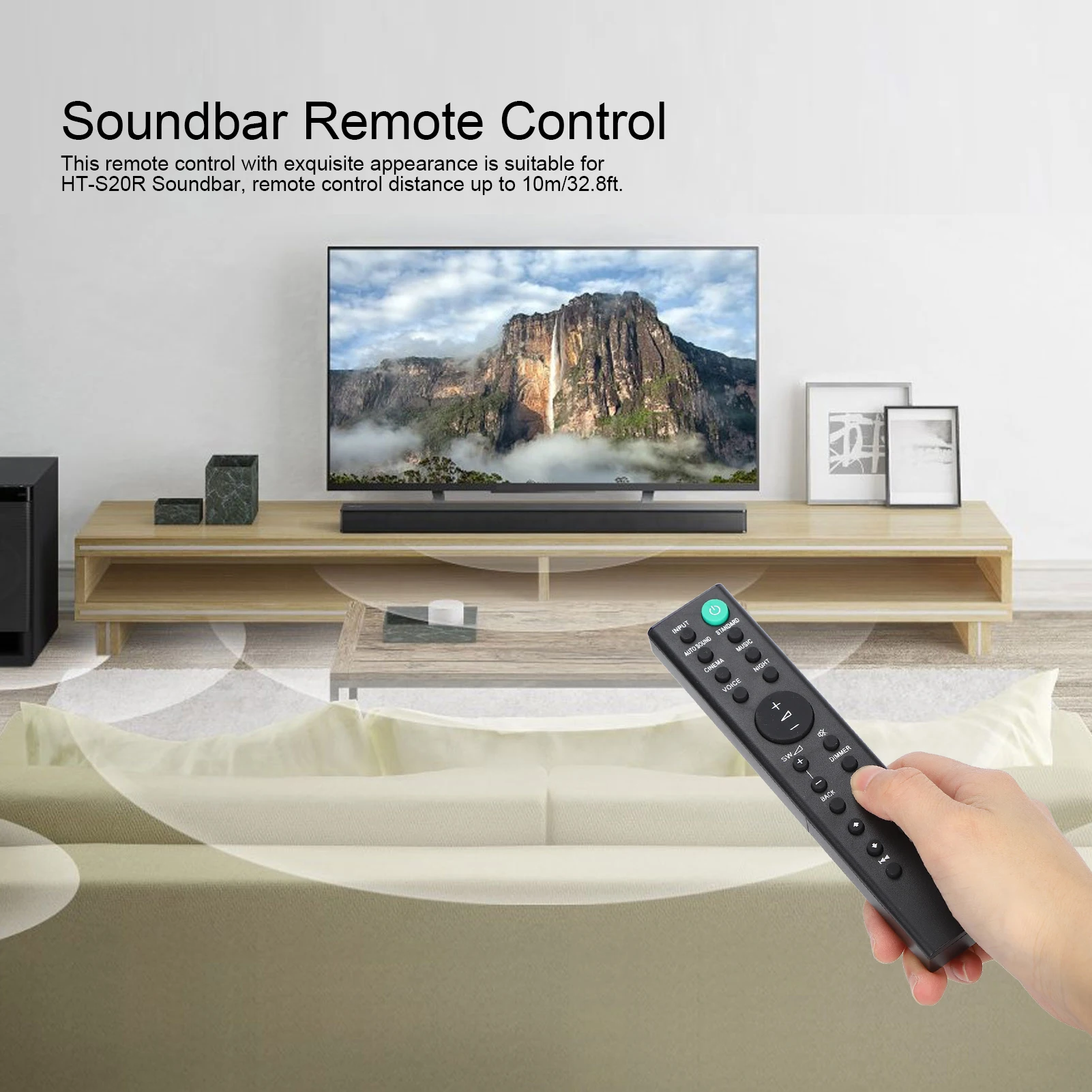 RMT‑AH412U Remote Control Portable Wear Resistant Replacement Control for HT‑S20R Soundbar Wear Resistant Remote Control