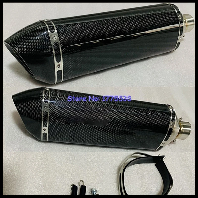Handmade ID:51mm 61mm 63mm 65mm Customized Carbon Fiber Motorcycle Exhaust Muffler Escapamento with DB Killer for Z900 MT07 09 - Image 5