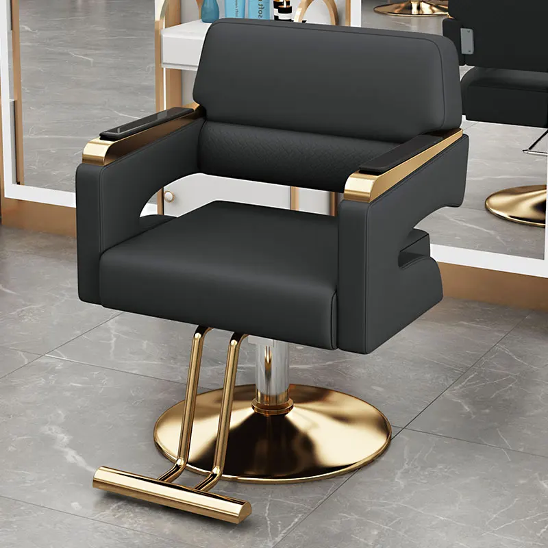 Recliner Hair Cutting Barber Chairs Simplicity Barbershop Speciality Handrail Barber Chairs Chaise Coiffeuse Furniture QF50BC