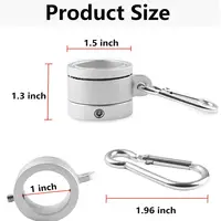 Flag Pole Rings，Aluminum Alloy 360° Rotating Anti Wrap Flag Mounting Spinning Ring Clips for 0.75-1.02 Inch Diameter Flagpole 2