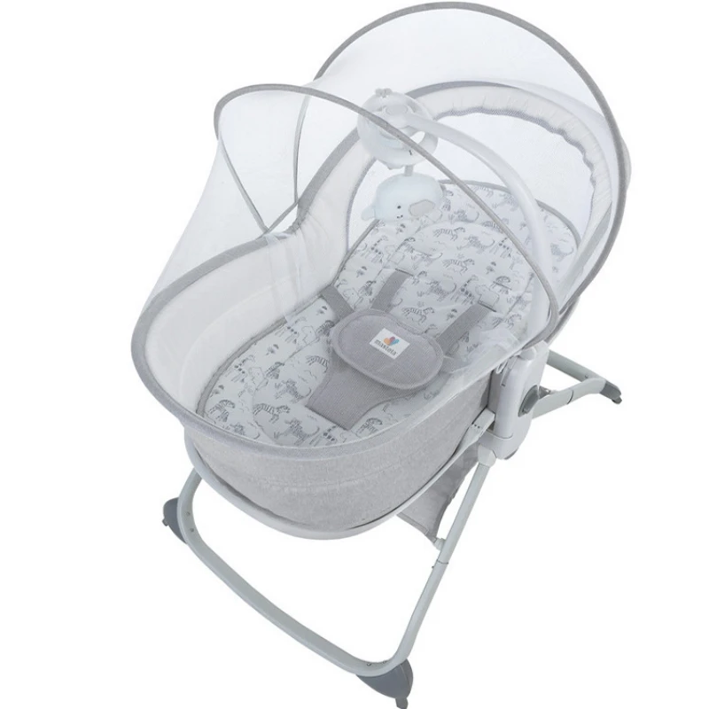 Baby resting chair portable Baby Electric Baby Shaker Can sit or lie down rocking chair for kids Comforting Chair Basket Cradle - 6