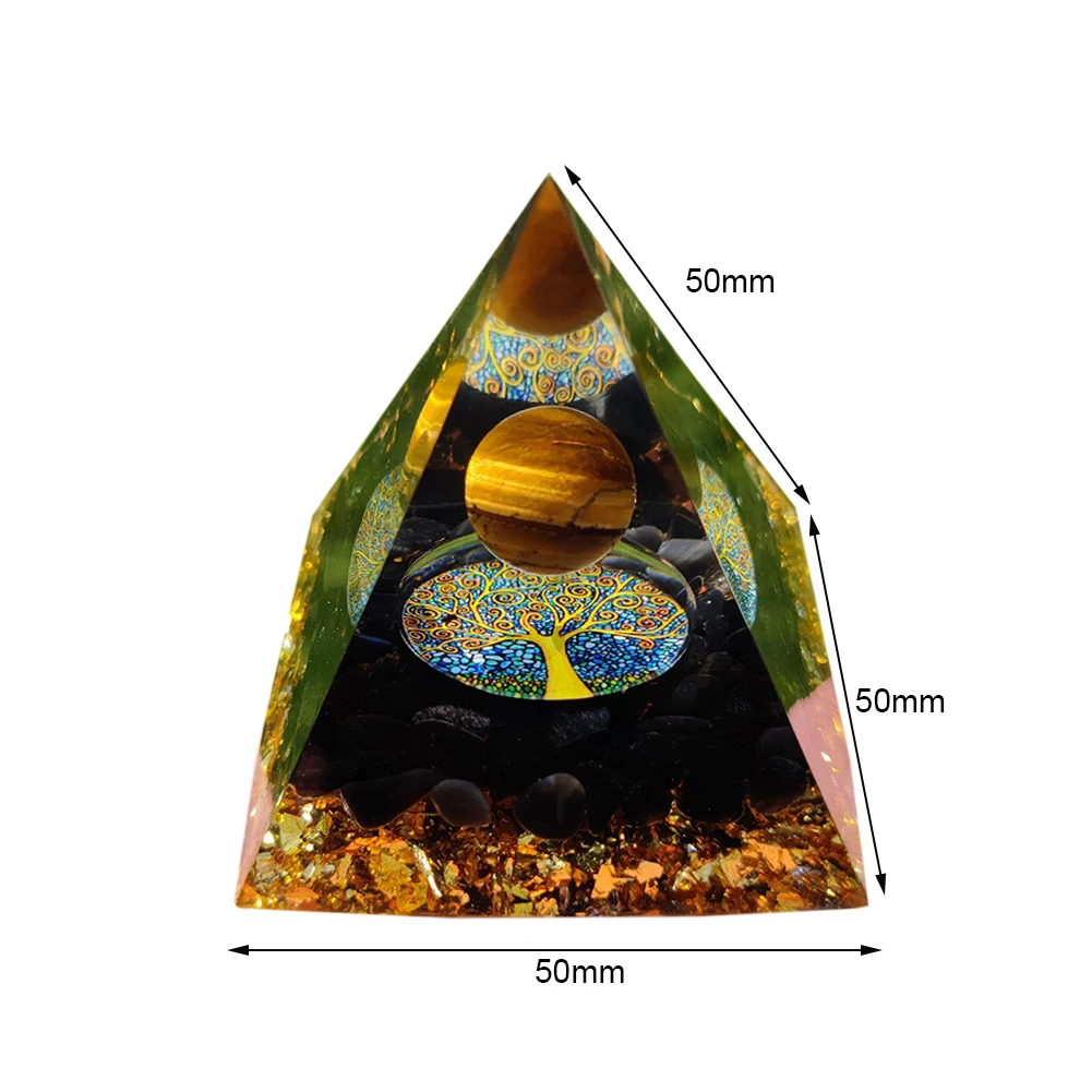 Crystal Orgonite Pyramid Sculpture Meditation Art Craft Mold Orgone Children Holiday Party Birthday Gifts Supplies