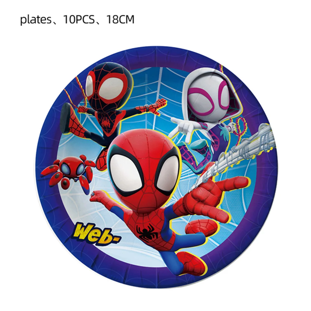 Spidey and His Amazing Friends Birthday Party Supplies and Decoration Spidey 3d Balloon Cup Tablecloth Candy Box for Kids spiderman party toys spiderman party supplies birthday party supplies party supplies