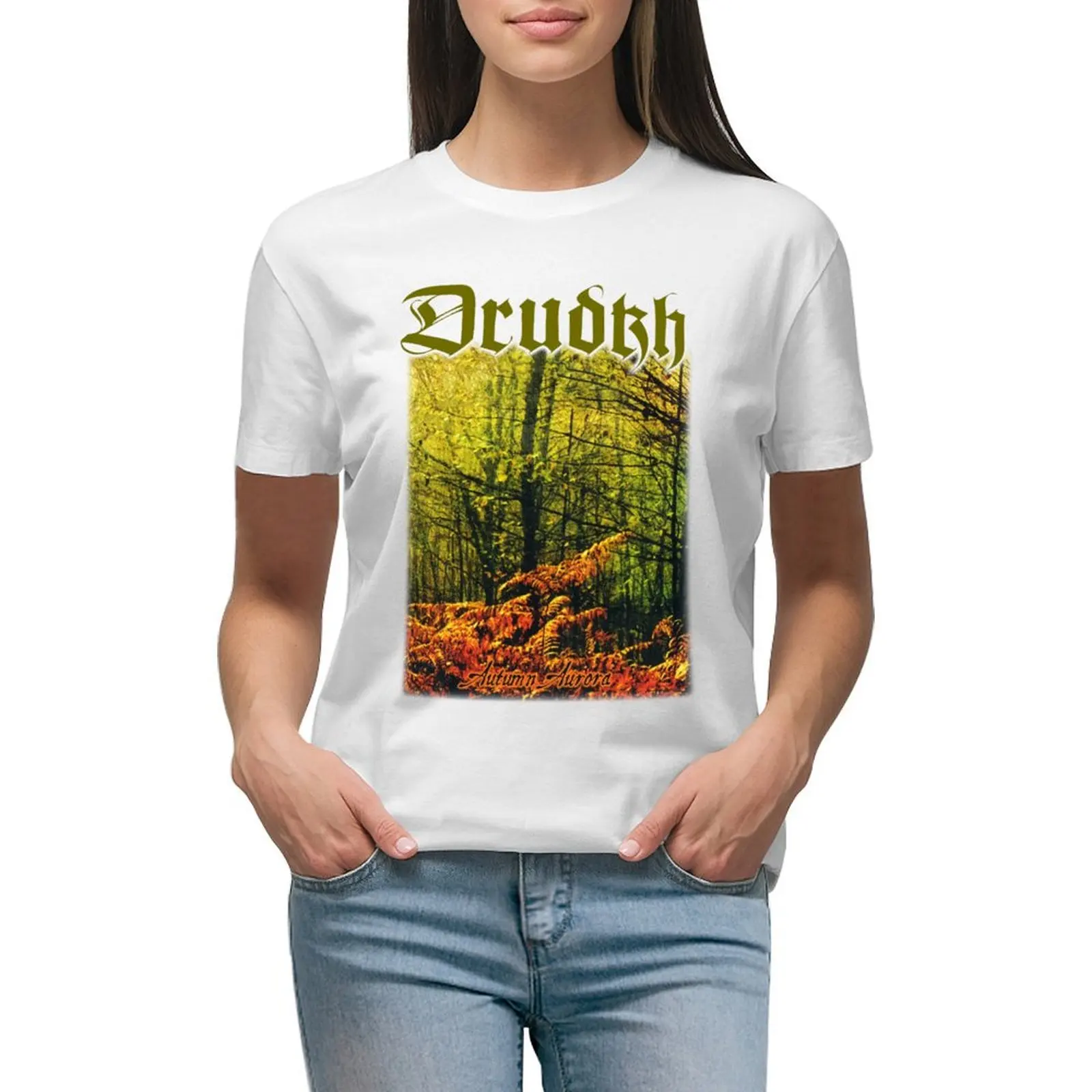 

DRUDKH-осенняя фотография, забавные летние топы, женская футболка большого размера