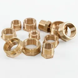 Brass Hex Bushing Reducer Pipe Fitting 1/8 1/4 3/8 1/2 3/4 F to M Threaded Reducing Copper Water Gas Adapter Coupler Connector