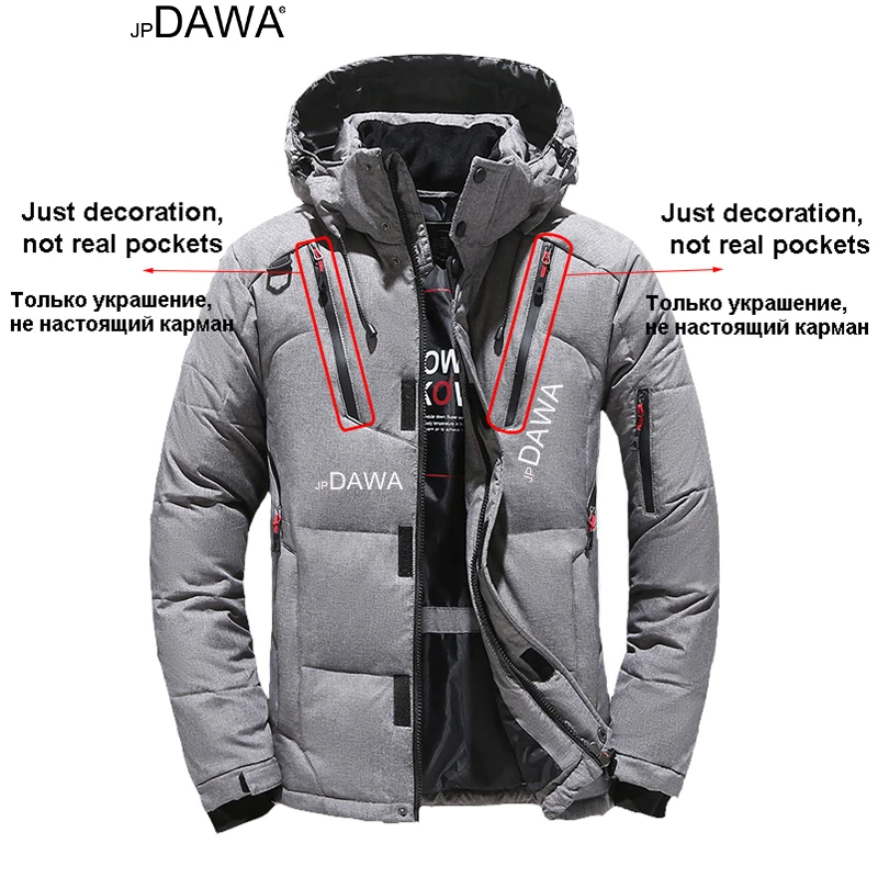 Fishing Jacket, Winter Ski Suit, Men's Windproof Skiing, White Goose Down Jacket, Vest, Pants Set, Snow Suit, Snowboard Suit