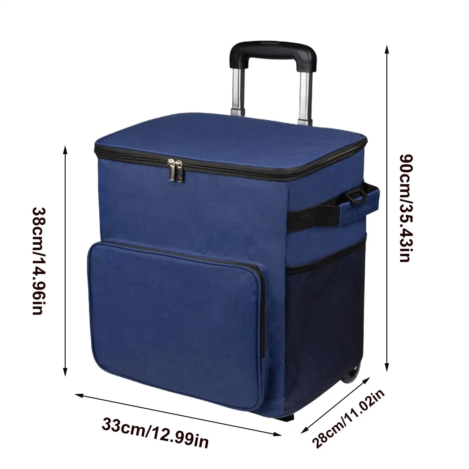 Rolling Cooler With Wheels And Handle, 48 Can Large - View #4
