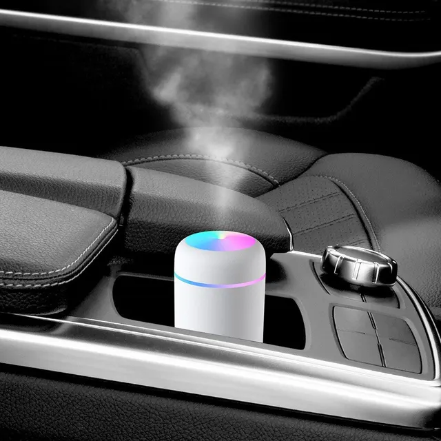 USB Cool Mist Sprayer Portable 300ml Electric Air Humidifier Aroma Oil Diffuser with Colorful Night Light for Home Car 4