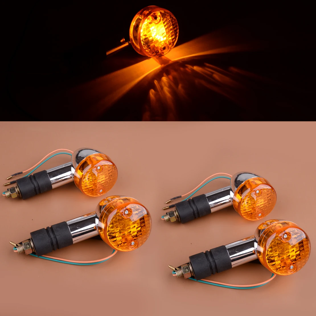 

4 шт., универсальные поворотники для мотоцикла, 12 В