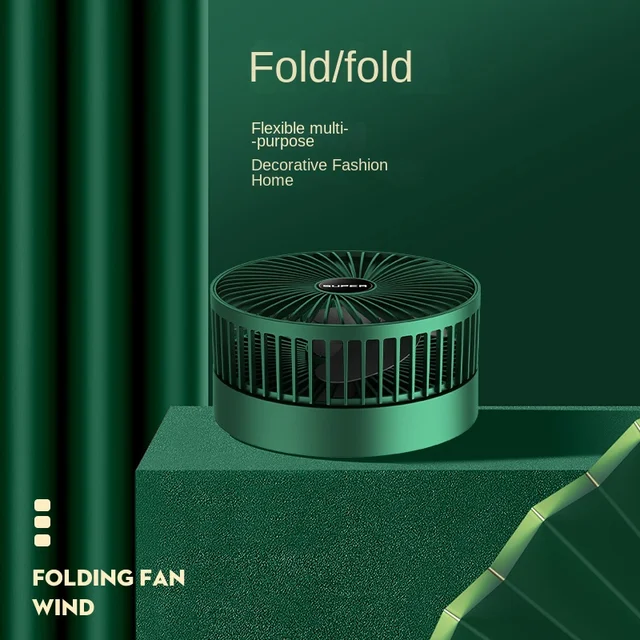 Hordozható Usb Újratölthető Rajongói Iroda Háztartás Összecsukható Teleszkópos Ventilátor Alacsony Zajú Magas Akkumulátor Élettartam Készenléti Mini Elektromos - Image 3