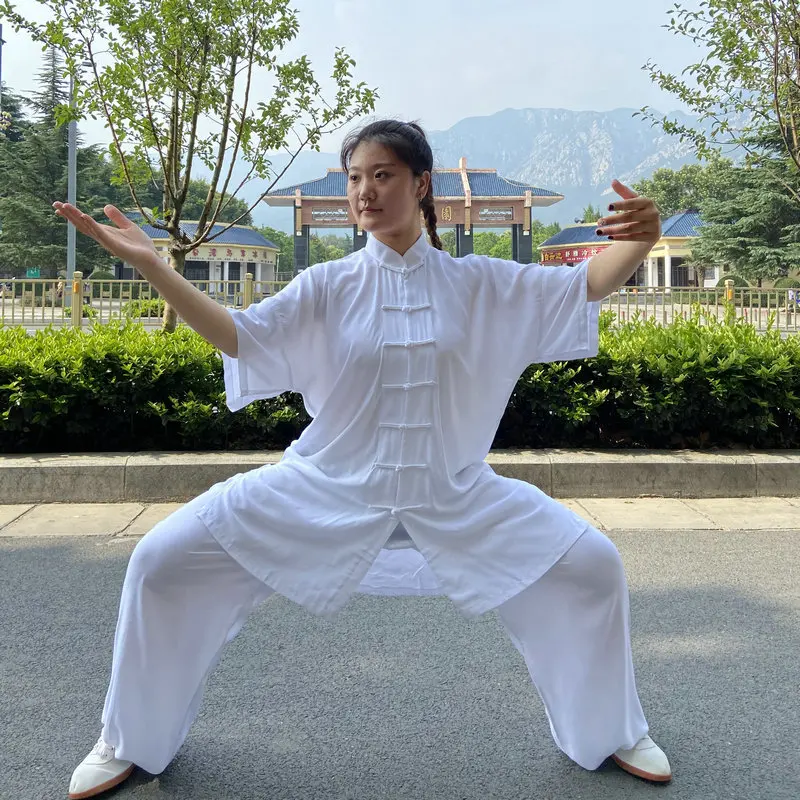 

Black Grey Tai chi Solid Cotton 6 Colors High Quality Wushu Kung fu Clothing Kids Adult Martial Arts Wing Chun Suit