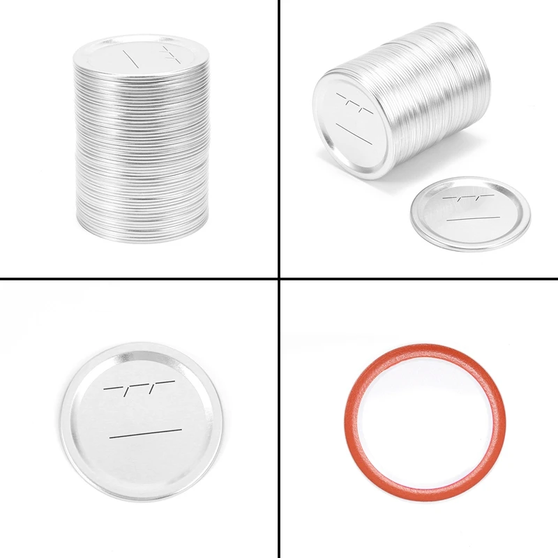 100Pcs 70Mm Regular Mouth Canning Lids for Ball Jars Split-Type Metal Jar Lids for Canning