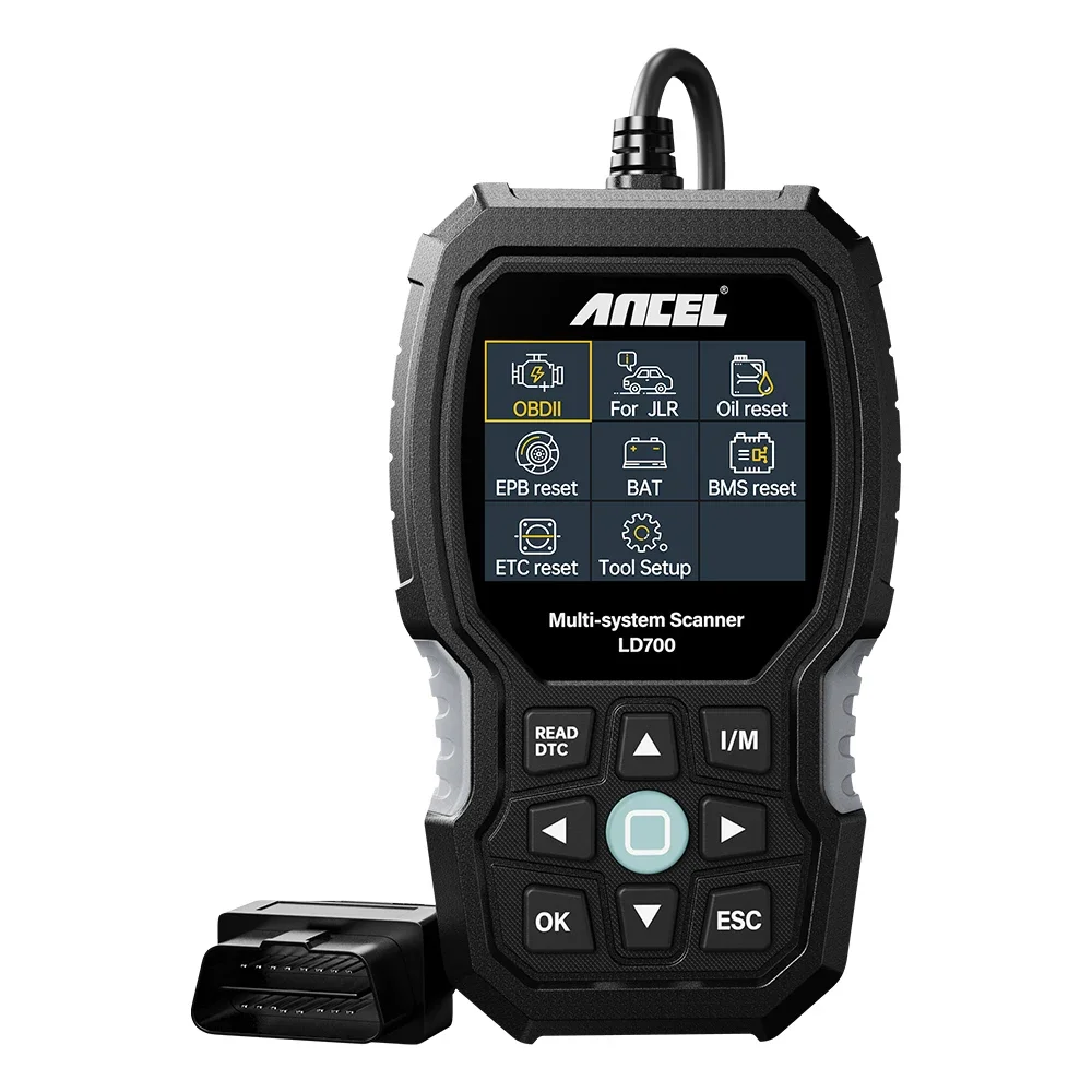 Считыватель кодов автомобиля Сканнер ANCEL LD700 OBD2, подвеска всех систем, соответствующая калибровке SAS для автомобилей JLR, Автомобильный сканер OBD2