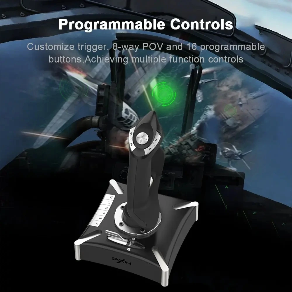 PXN 2119 PRO Joystick Vol Simulation PC/PS4 - Manette Avion avec Vibration