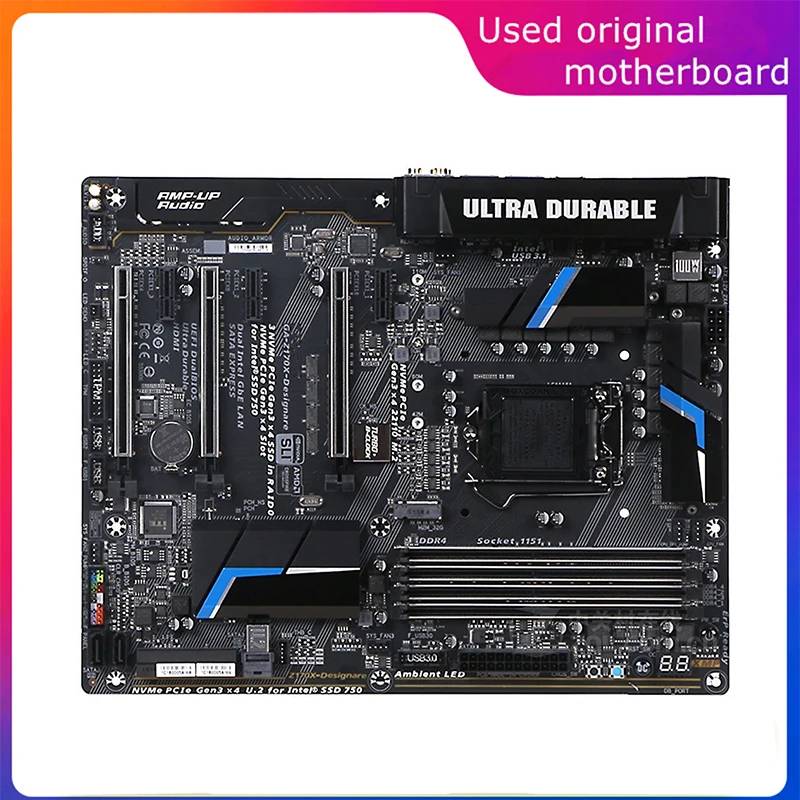 Usato Lga 1151 Per Computer Intel Z170 Ga-Z170X-Designare Z170X-Designare Scheda Madre Usb3.0 Sata3 Scheda Madre Desktop Ddr4 64G