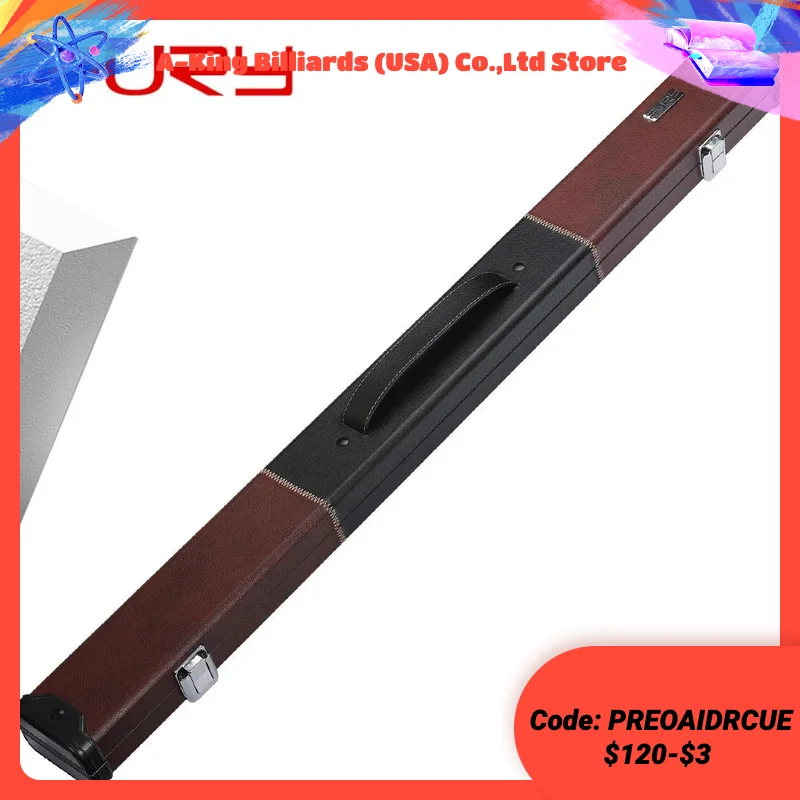 

FURY Pool Cue Box 2 Holes Wine Red PU 1/2 Piece Cue Box 3/4 Piece Snooker Box Durable Billiard Accessories