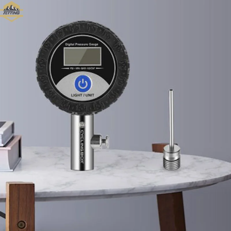 Ball Pressure Gauge Digital Display Barometer 0-1.4BAR Rubber Protective Cover For Football Basketball Volleyball