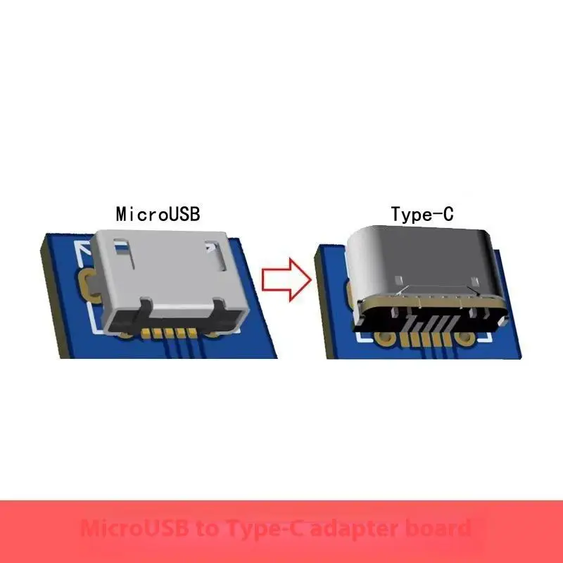 2 Stück Ladeanschluss für PCB-Lötarbeiten, DIY-Reparaturadapter, USB-Anschluss Typ C Buchse, 5-Pin SMD SMT Typ-C Steckverbinder – Detail 6