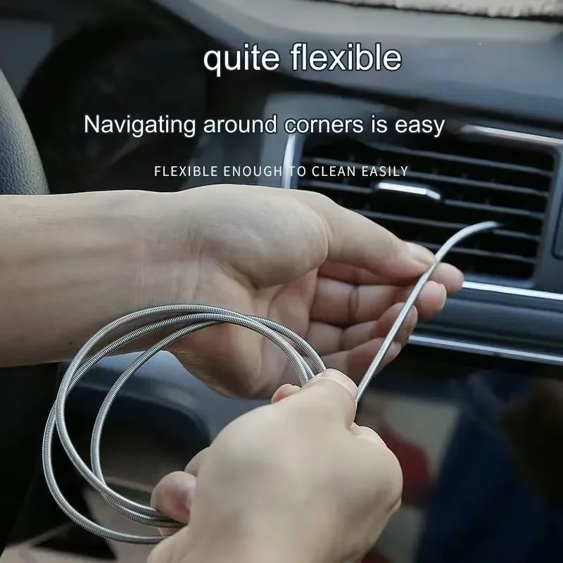 1 pair auto sunroof drain remover Flexible pipe cleaning kit Car 1.5m brush / 550ml water ejector Clean car drain hole tools set 3