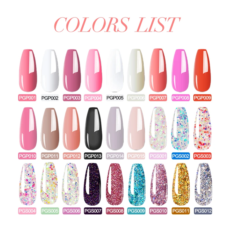 10pcs/Set Nail Crystal Extension Gel Set Acrylic Set 4 Color Gel Extension Nail Kit for Extending Semi-Permanent Polymer Gel Kit 2