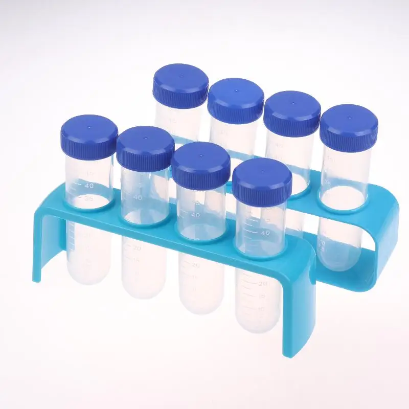 4Pcs 50ml Clear Centrifuge Tubes with Test Tube Stands - School Science Experiment Educational Supplies Lab Science Kit