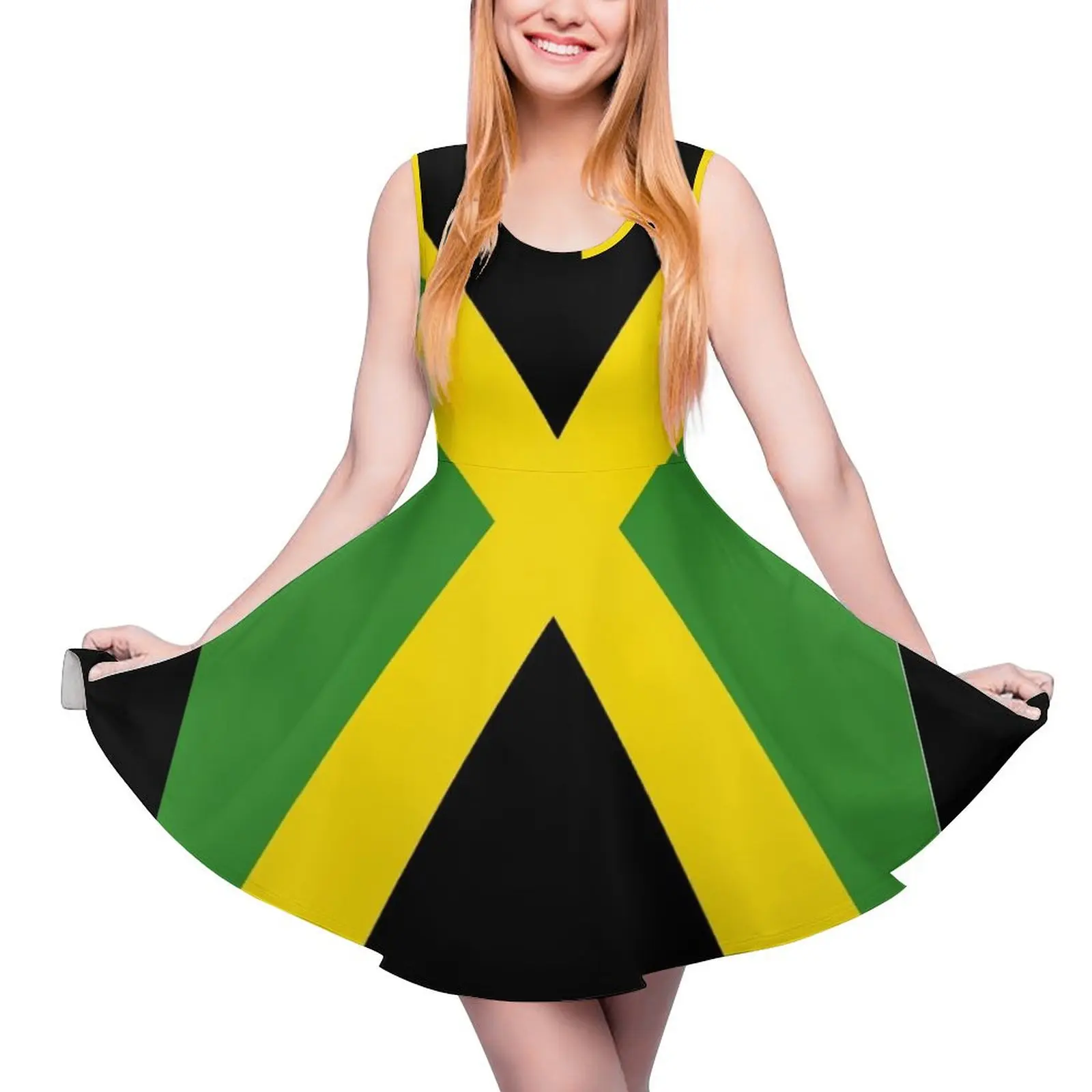 

Jamaica Flag Round Neck Dress Dresses gala long sleeve dresses evening dress woman summer dress for women 2024