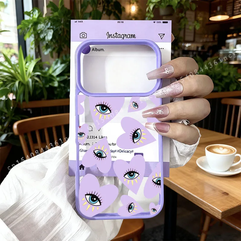 Turkish Lucky Eye Blue Evil Eye Phone Case - Acrylic Hard PC Back Cover