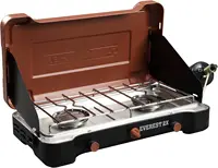 Mountain Series Everest 2X  High Output TwoBurner Camp Stove  Lid Doubles as Windscreen Portable Cooking Stove  For Outdoo 1