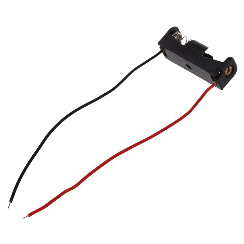 

Hot-10Pcs 4.3" Wire Leads Black Battery Storage Slot Holder 1 X 12V 23A/27A