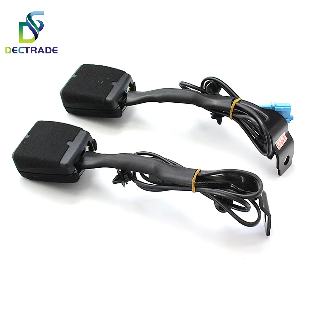 DECTRADE Seat Belt Buckle Extender Clip Socket w/ Warning Cable For VW Passat B7 CC 2009- 35D 857 755 /756 3AA 857 755 /756