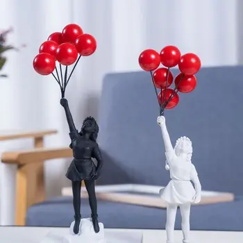 Statue de lanceur de fleurs intérieure en résine, sculpture Banksy FigAuckland, décor de bureau à la maison, collection d'art incroyable 1