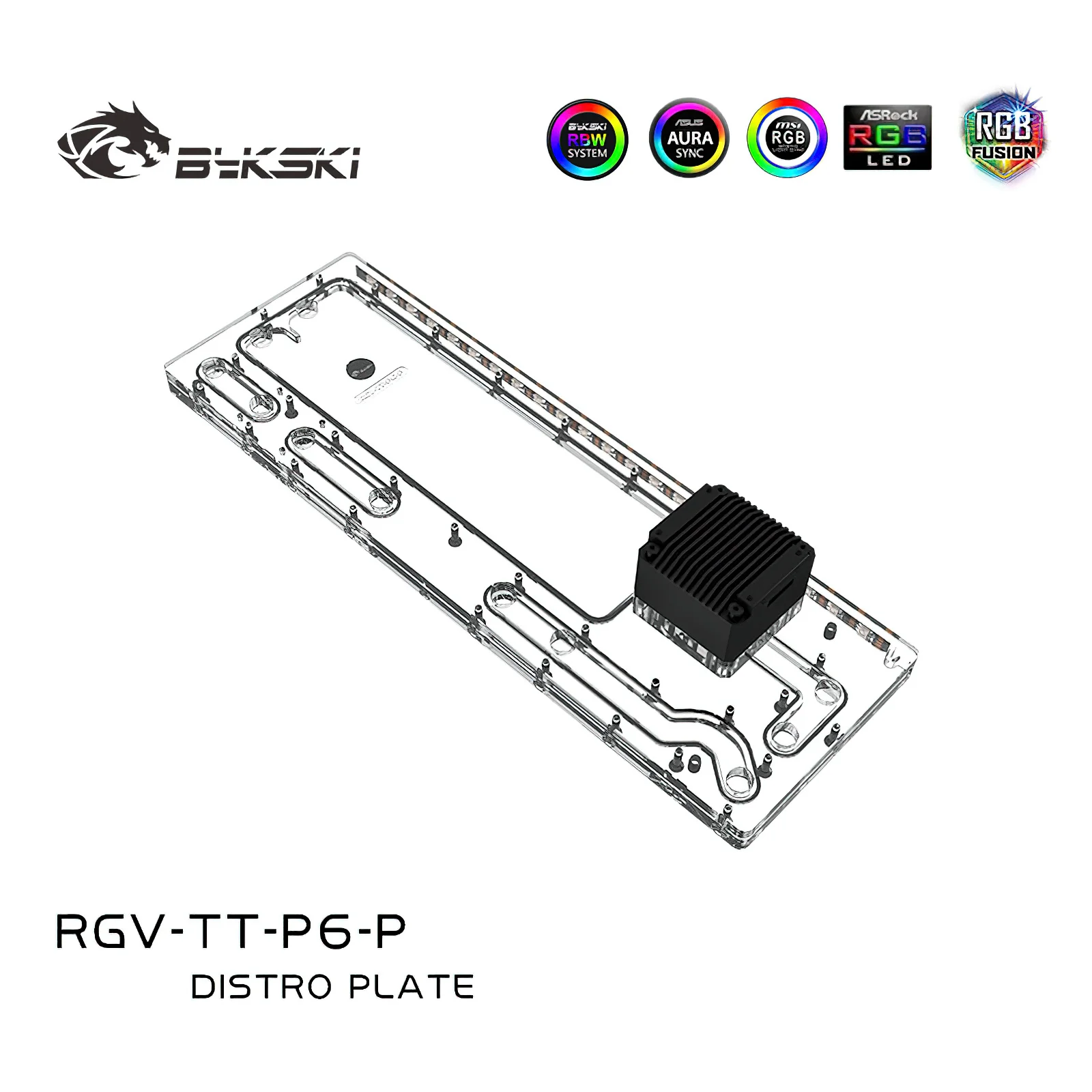 Bykski Rgb Water Cooling Distro Plate Reservoir Per Thermaltake Tt Core P6 Chassis Reservoir Rgv-Tt-P6-P