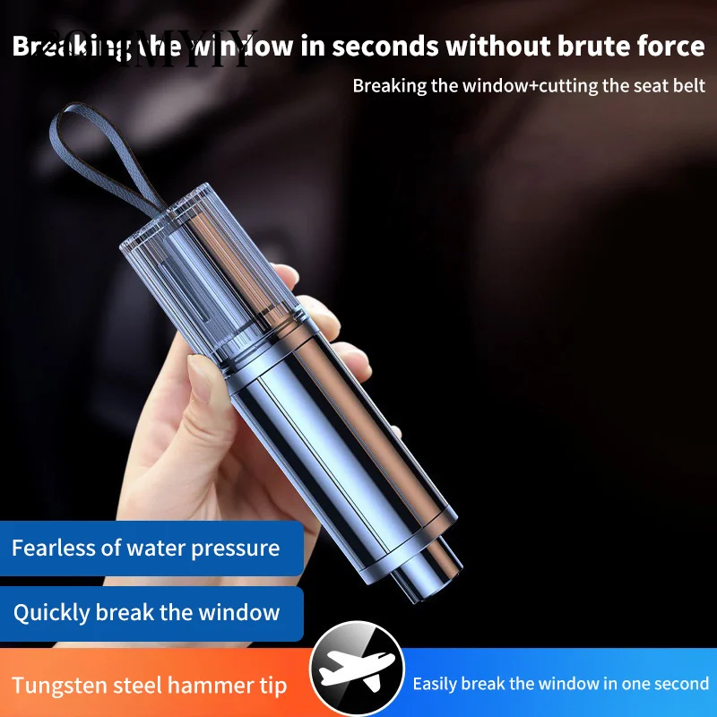 Safety Hammer Car Window Breaker Keychain Emergency Escape Tool Auto Safety Seatbelt Cutter Life Hammer Break Glasses Cut Belt.