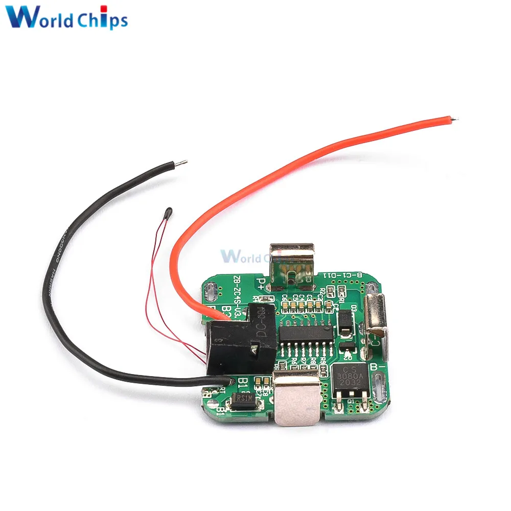BMS 4S 16.8V 30A 18650 Li-ion Lithium Battery Protection Board PCB PCM Power Bank Charging Integrated Circuits with Wire lithium battery board battery protection module battery protection board electronic component