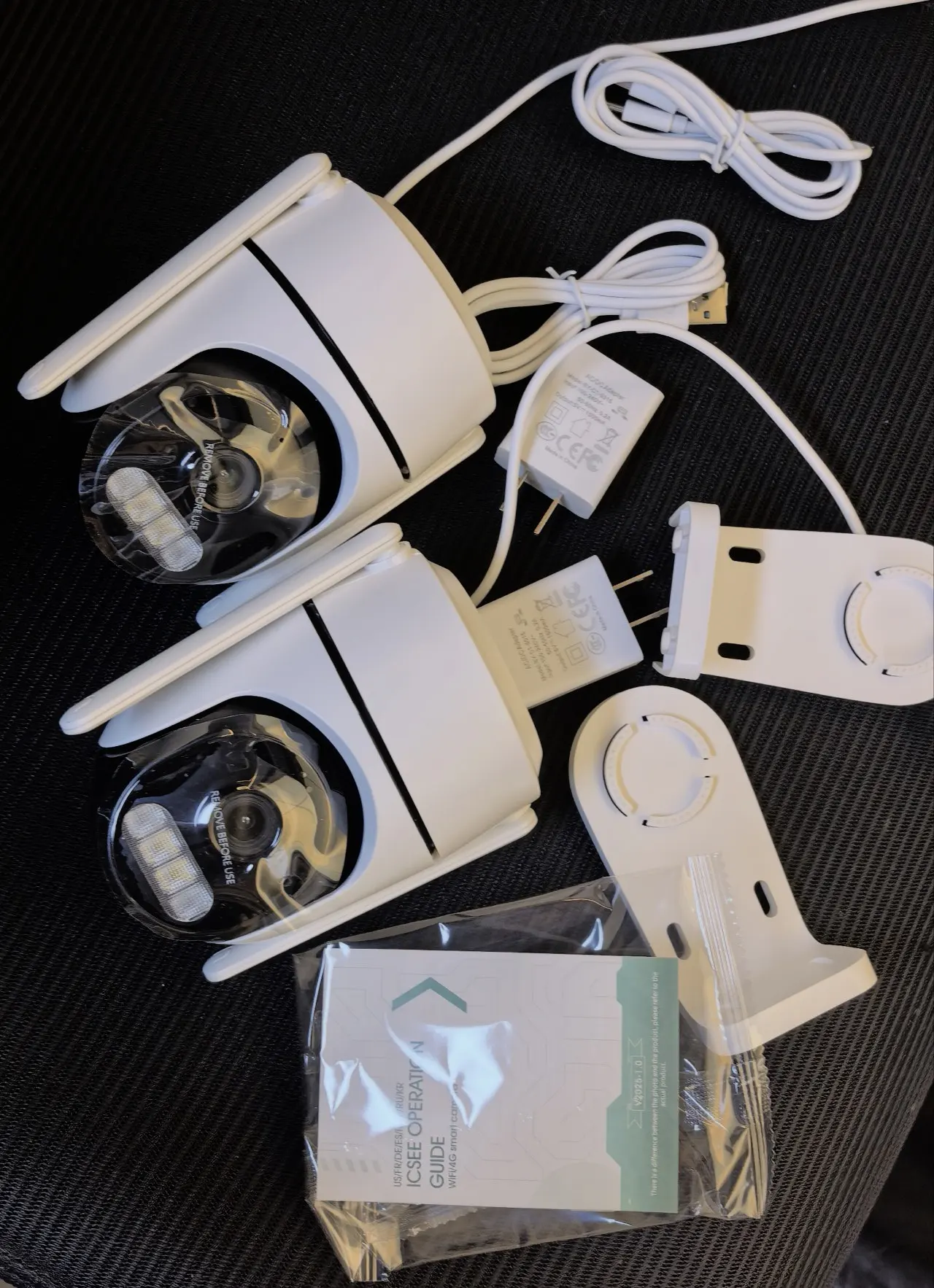 WONSDAR 2pcs PTZ Camera Outdoor IP Camera Video Surveillance WiFi Camera Home Security Protection Motion Detection Alarm iCsee photo review