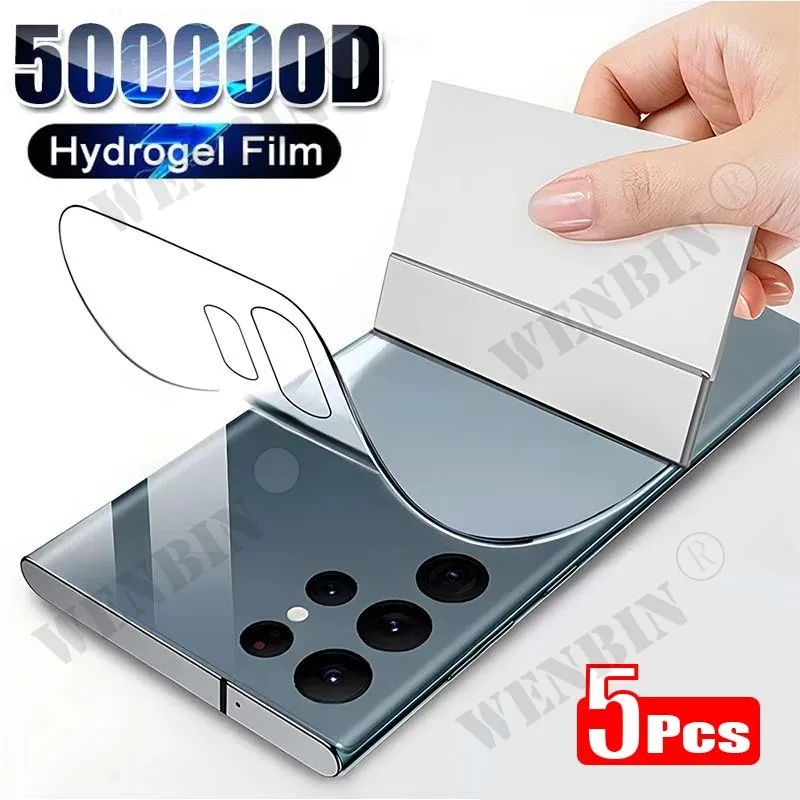 5Pcs Hydrogel Film For Samsung S24 S23 S22 S21 Ultra Note 20 S10 S9 Plus Screen Protector For Samsung A35 A55 A54 A15 Back Film_voghion.com