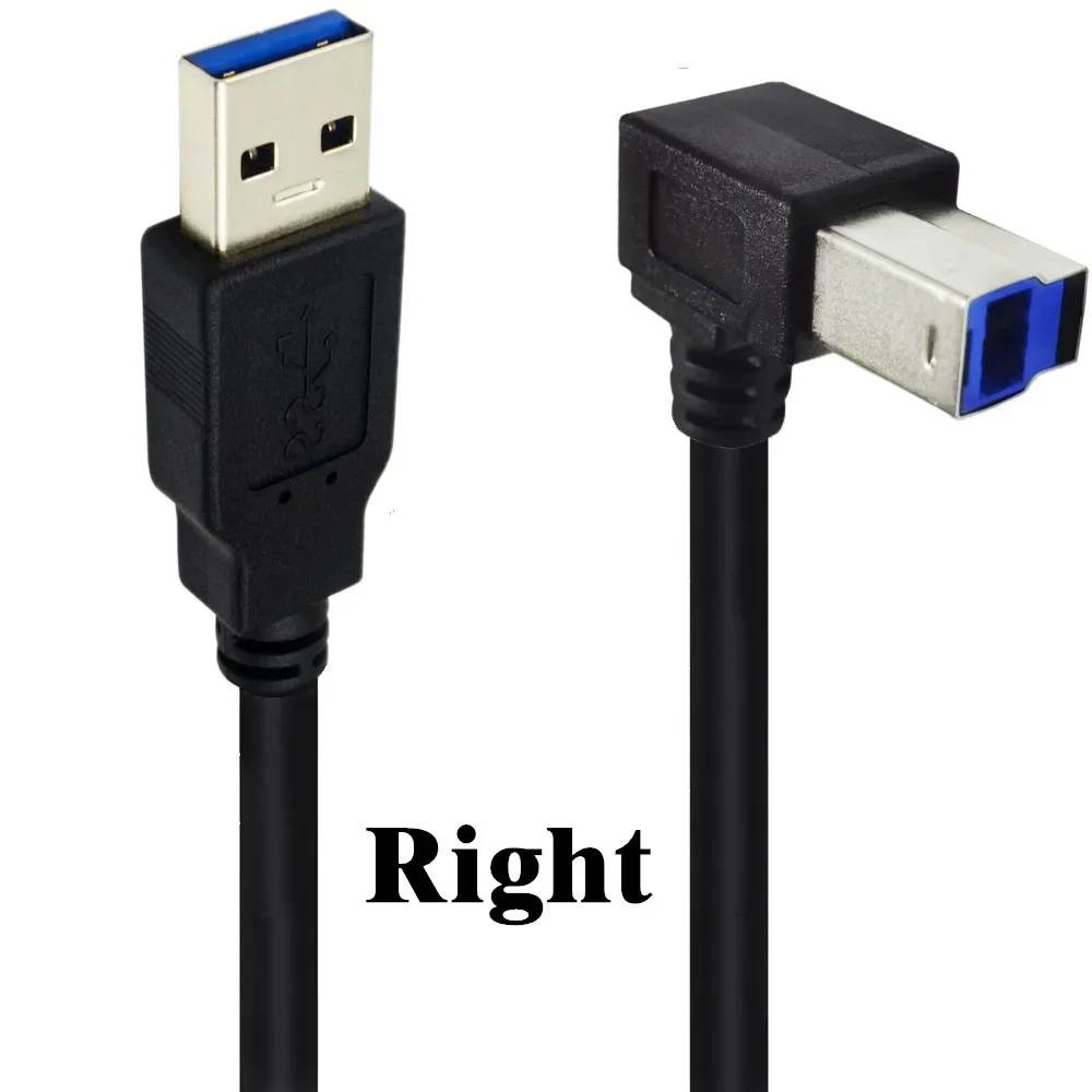 USB 3.0 Angled Type B Data Cable - 0.5m