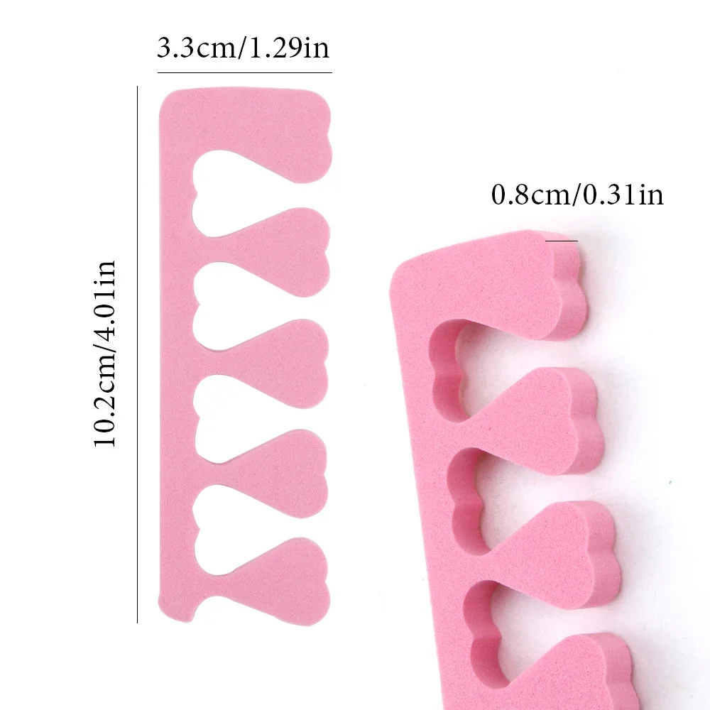 10pcs Toe Separators Soft Sponge Foam Toe Finger Dividers Nail Art Pedicure Manicure Polishing Accessories Toe Splitter images - 6