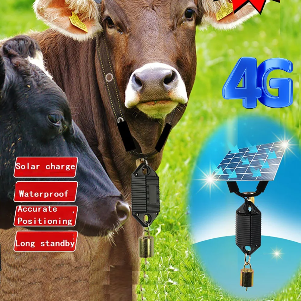 

4G LTE Solar Anti-lost GPS Tracker Collar Waterproof Cattle Locator GPS Tracking Device for Cows Camel Livestock Animals Tracker