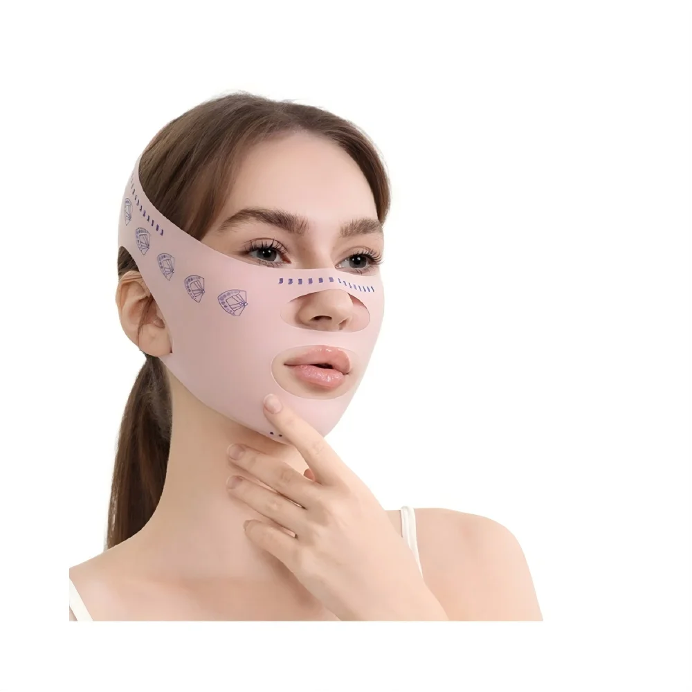 1개 턱살 슬리밍 밴드 V 쉐이퍼 V라인 리프팅 마스크 얼굴 리프팅 주름 방지 스트랩 밴드 수면 마스크 뷰티 헬스