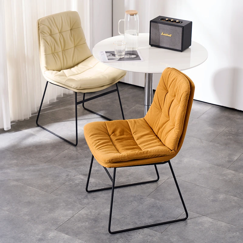 

Vintage Velvet Soft Luxury Dining Chairs Cafe Ergonomic Office Relaxing Living Room Chairs Salon Mobilador Home Furniture XY50DC